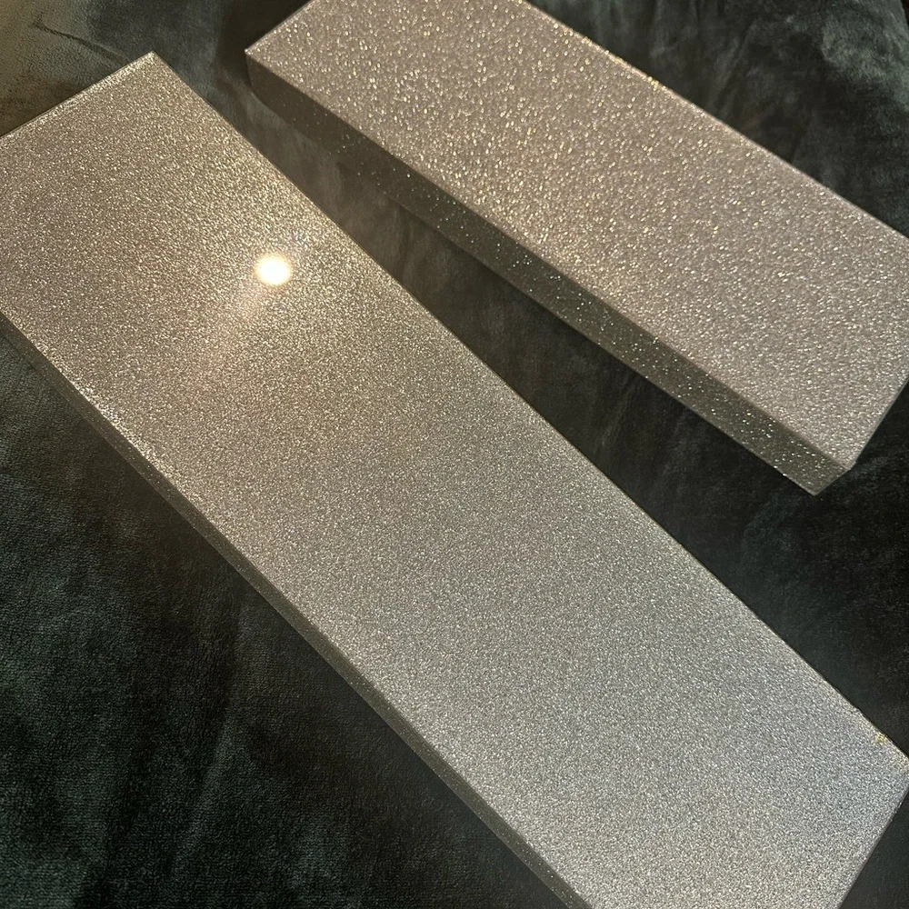 Sparkling gold wall shelves